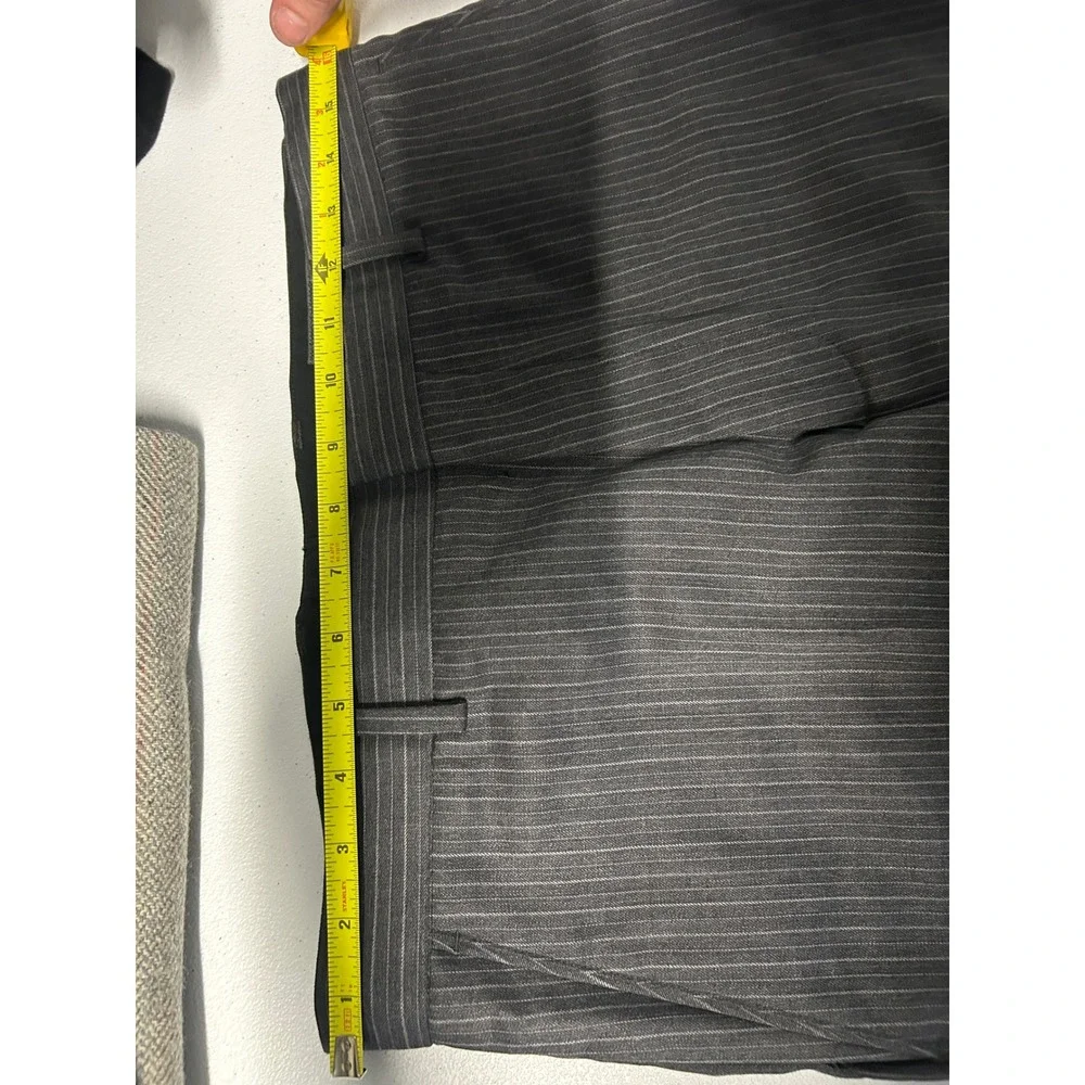 Banana Republic Dress Pants Mens 32/32 Gray Pinstripe Wool Blend Business Casual